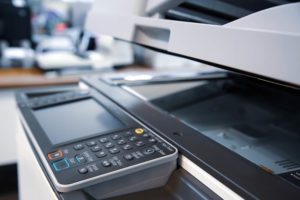 Close-up Photocopier or Printer Is Office Worker Tool Equipment or for Scanning and Copy Paper