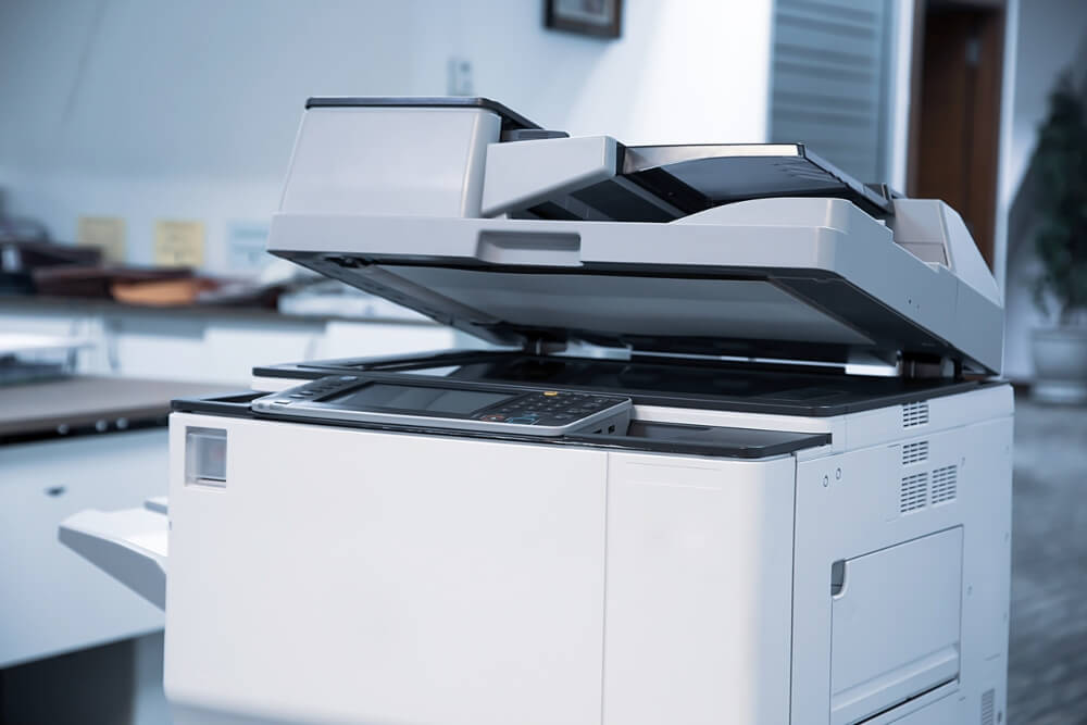 The Photocopier or Network Printer Is Office Worker Tool Equipment for Scanning and Copy Paper