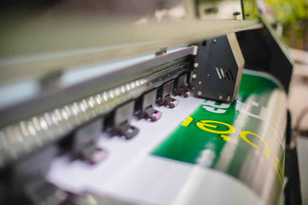 Large Format Printing Machine in Operation.